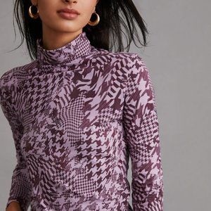 Anthropologie Maeve Printed Turtleneck